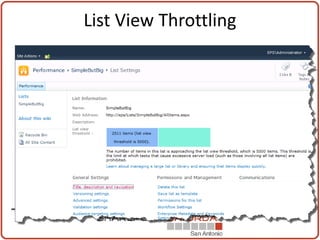 List View Throttling
 