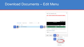 Download Documents – Edit Menu
 
