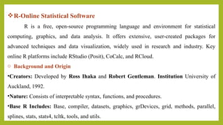 SPSS, Minitab, and R-Online Statistical Software | PPTX