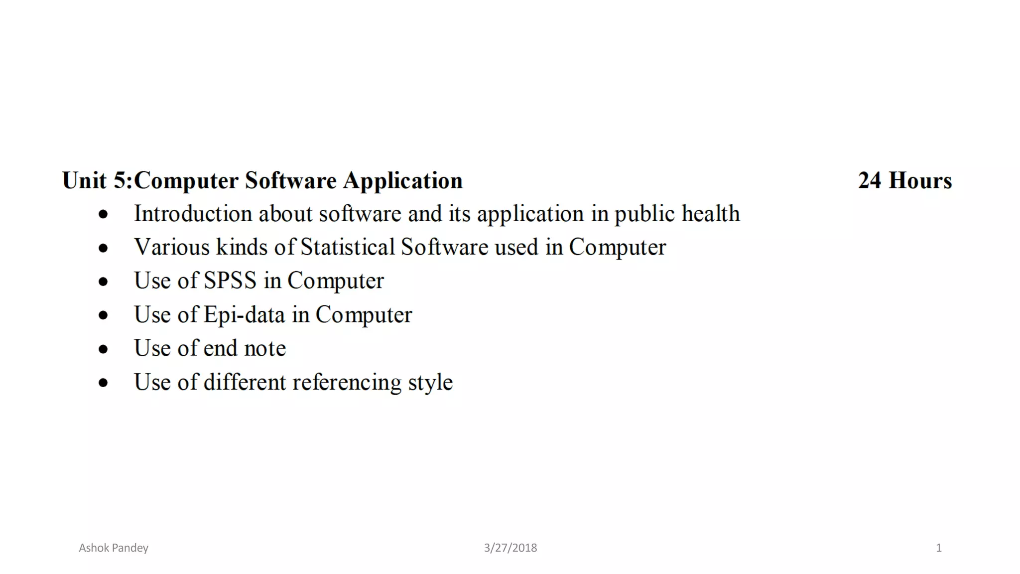 Ashok Pandey 3/27/2018 1
 