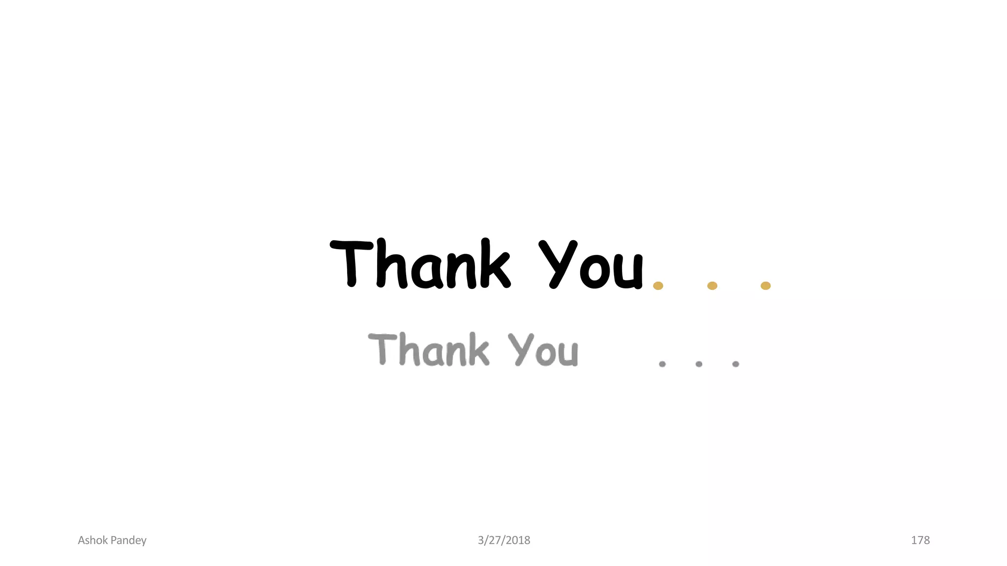 Thank You. . .
Ashok Pandey 3/27/2018 178
 