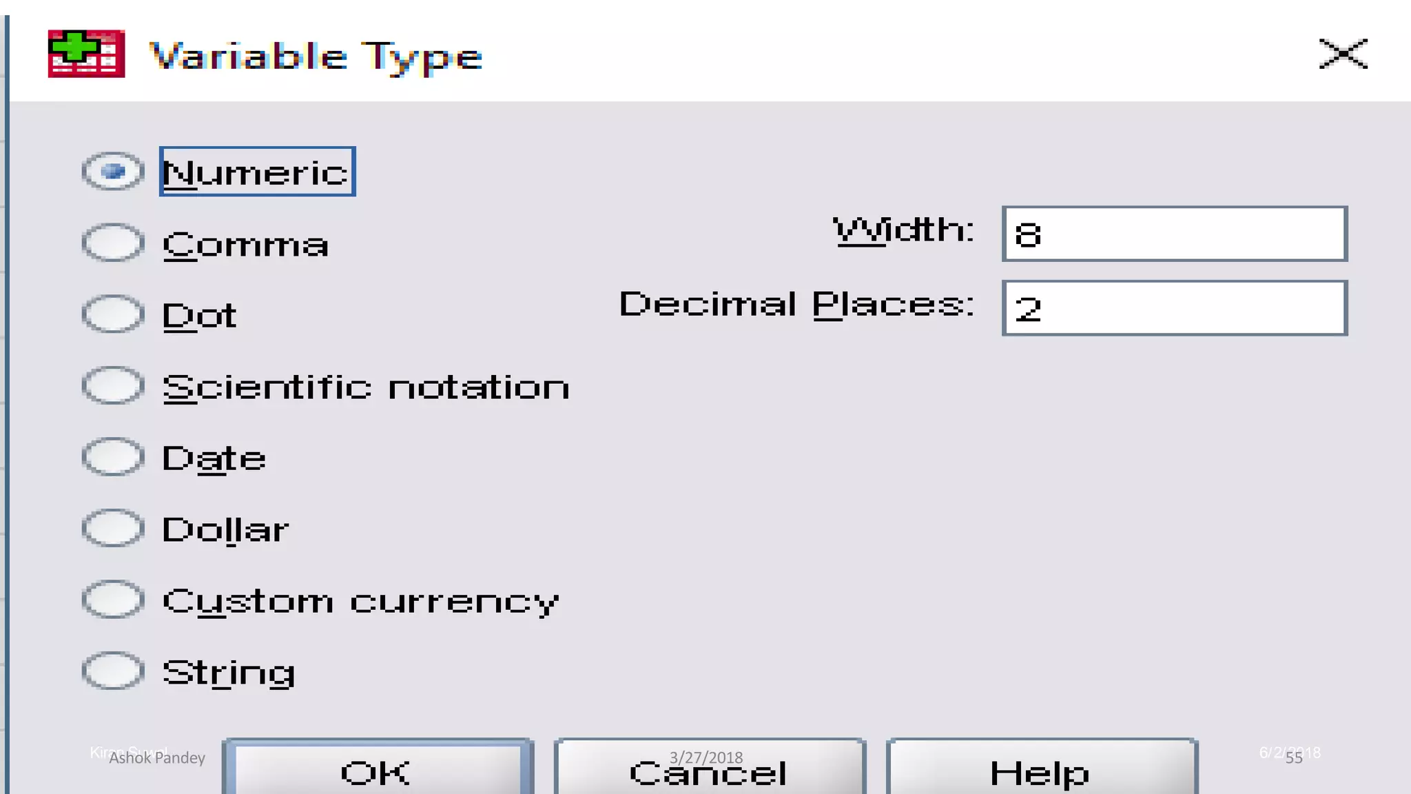 6/2/2018
Kiran Suwal
Ashok Pandey 3/27/2018 55
 