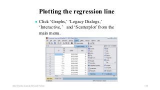 Plotting the regression line
● Click ‘Graphs,’ ‘Legacy Dialogs,’
‘Interactive,’ and ‘Scatterplot’ from the
main menu.
Ashok Pandey, Associate Research Fellow 156
 