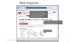 Web Importer
To install the Web Importer,
drag & drop the bookmarklet to
your Favorites/Bookmarks
in your internet browser
Supported sites
www.mendeley.com/import
The Web Importer helps you to
grab citations off the web
Ashok Pandey, Associate Research Fellow 220
 