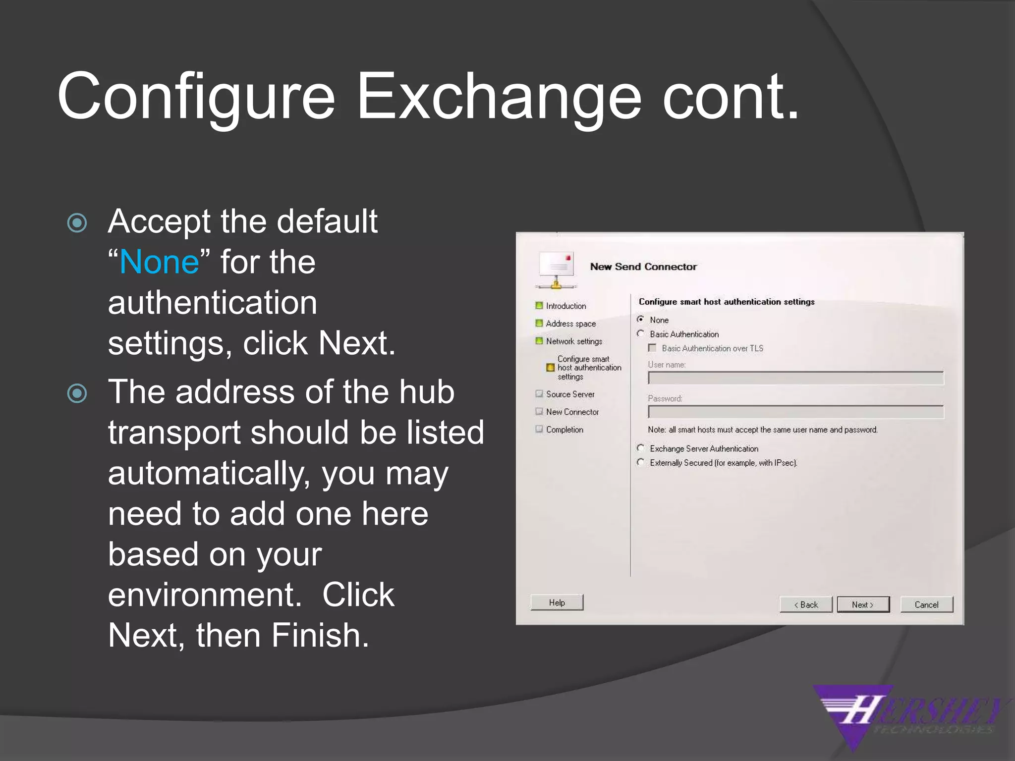 Configure Exchange 2010