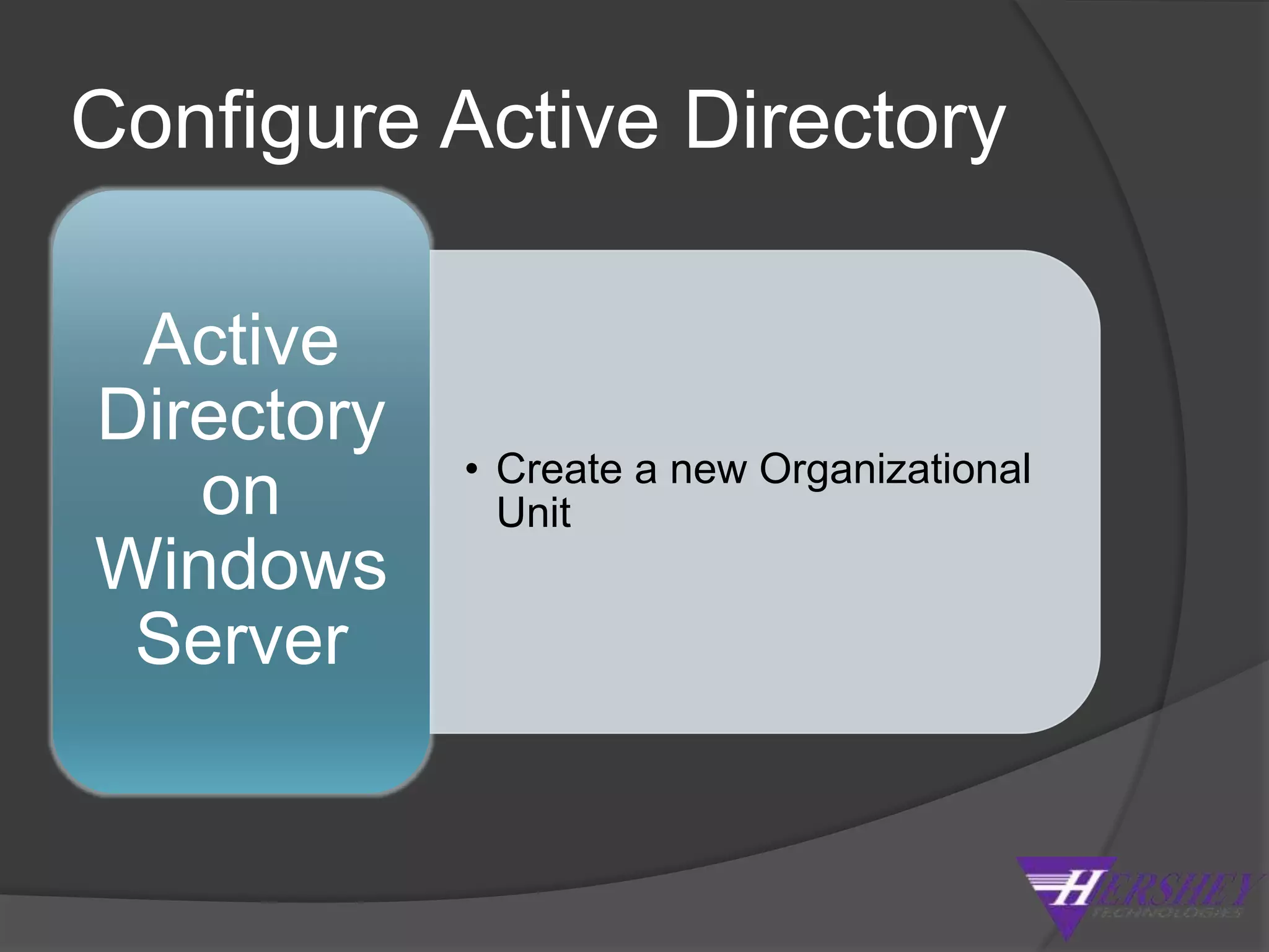 Configure ExchangeExchange Management Console > Organization Configuration > Hub Transport, click the Send Connectors tab. In the actions pane on the right click “New send connector”.Enter a name & select Internal from the “Intended use” dropdown, click Next.