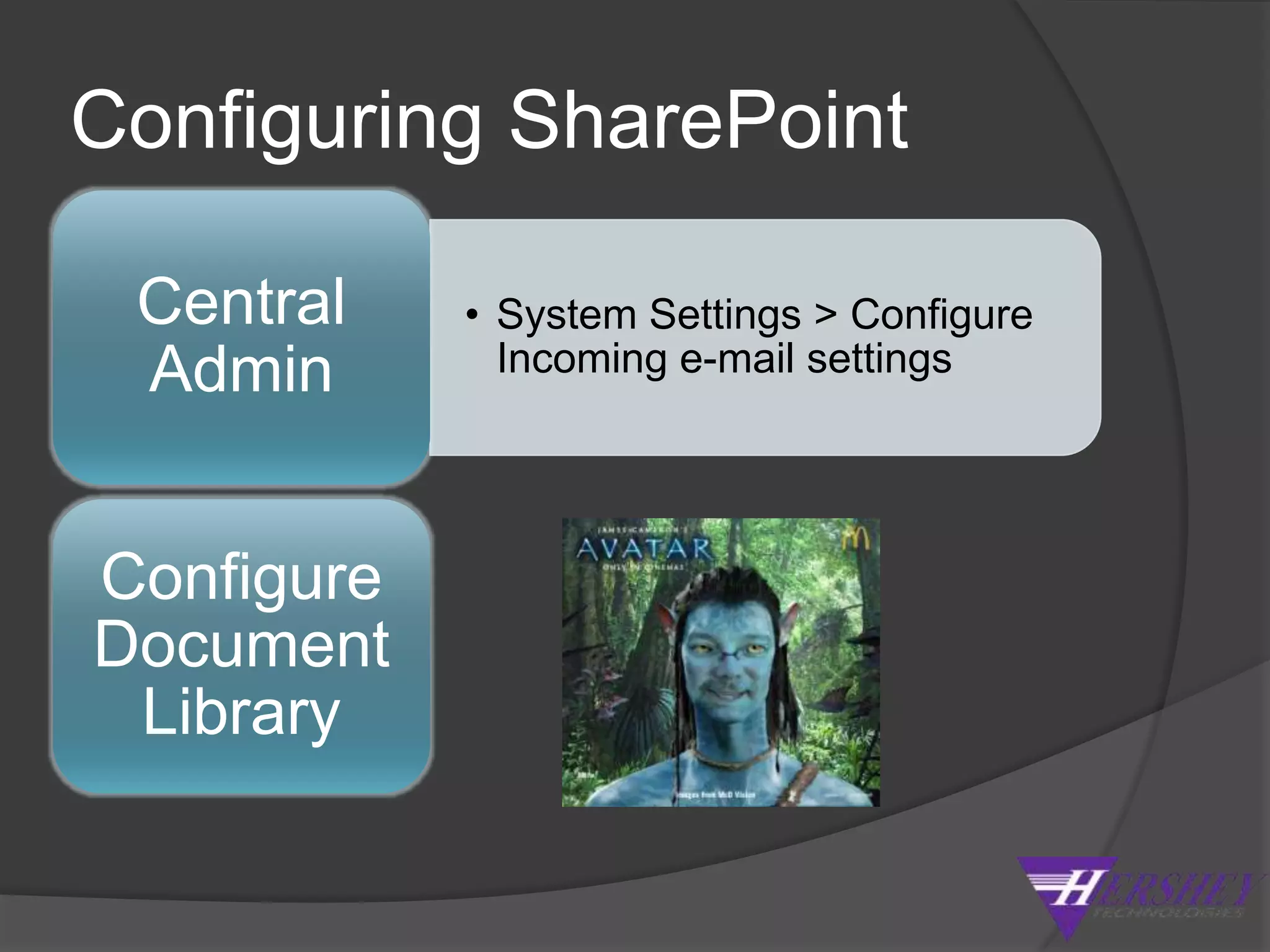 Create New OULogon to a domain controller > open up “Active Directory Users and Computers” right click on the domain name, select New Organizational Unit.Enter the name for your new OU, I suggest something like “SharePoint email”.  If you are using  WS2008 R2, select “Protect container from accidental deletion”.  Click OK.