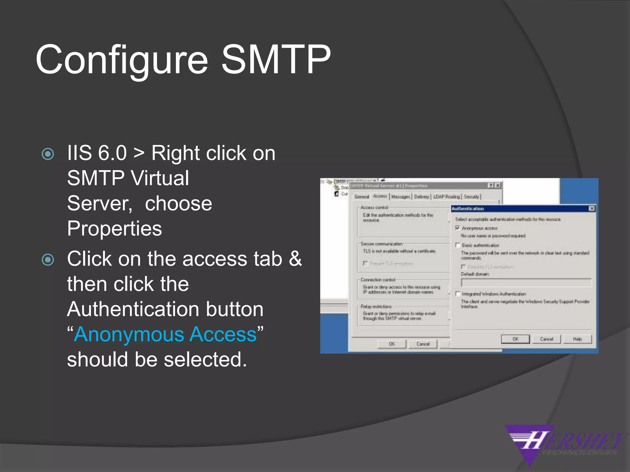 SMTP Setup for SharePoint