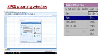 SPSS opening window
 