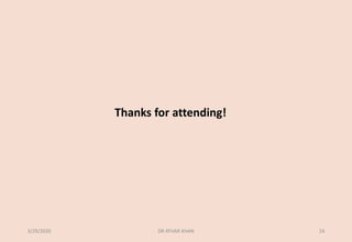 Thanks for attending!
3/29/2020 DR ATHAR KHAN 24
 
