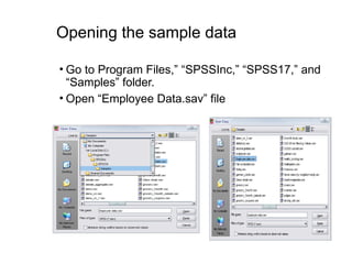 Spss briefintroduction Spss introduction, biostatistics, biostatistics ...