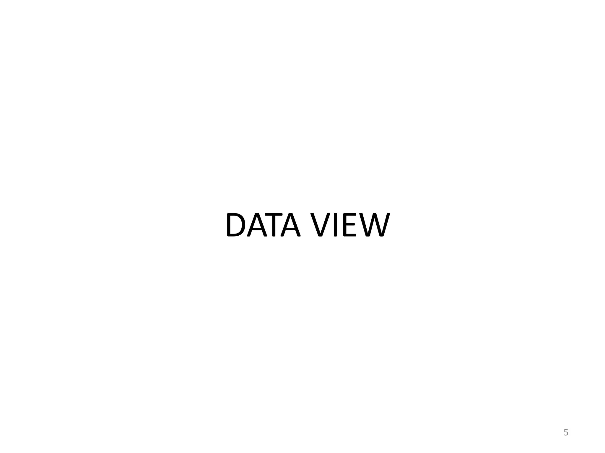 DATA VIEW
5