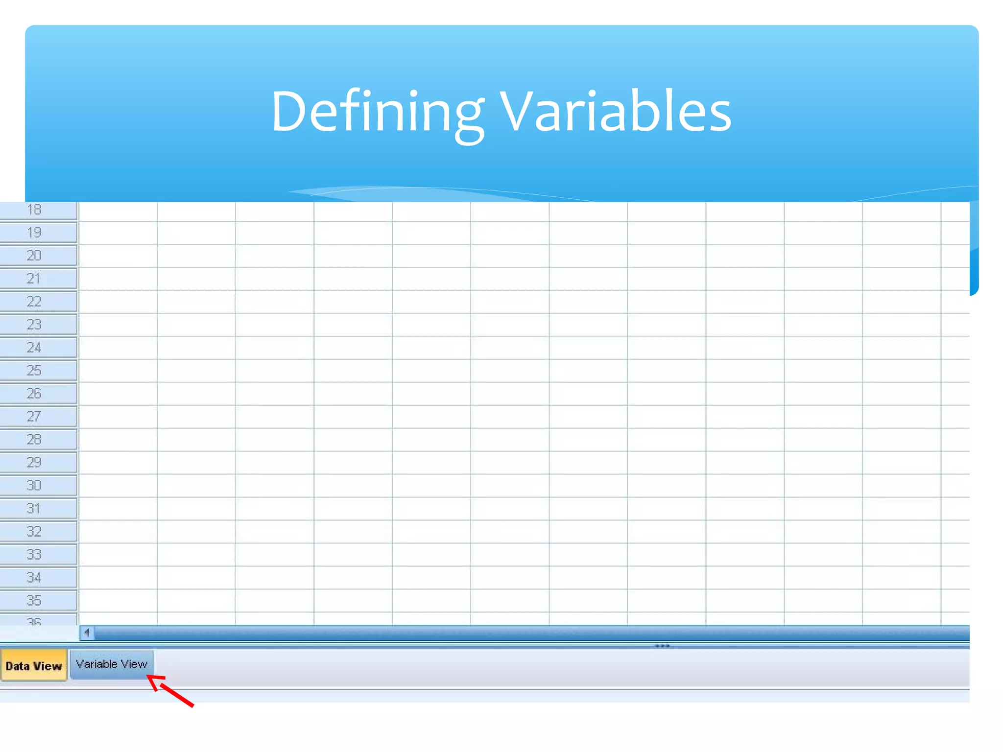 Defining Variables
 