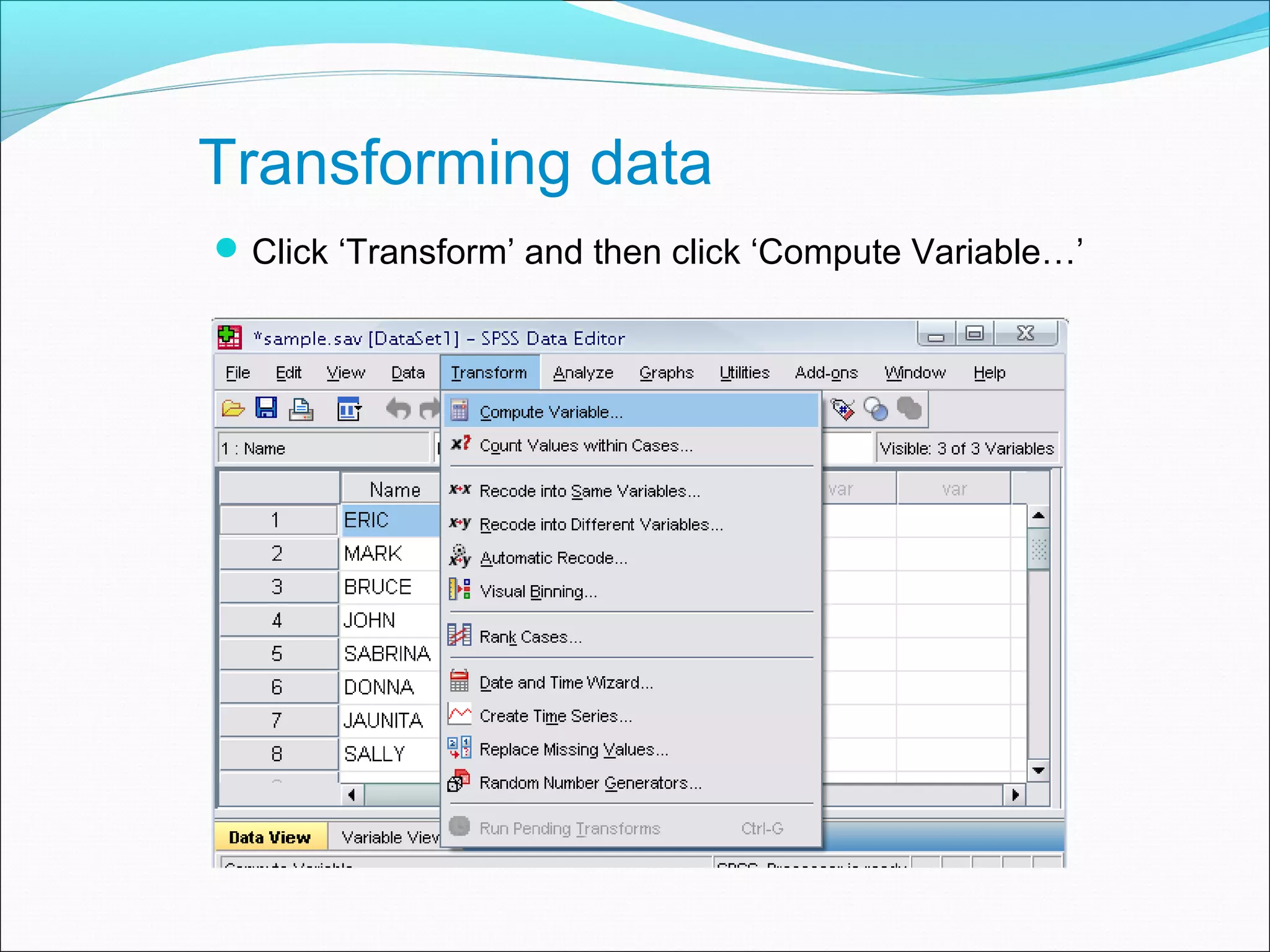 Spss lecture notes | PPT | Technology & Computing
