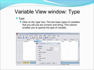 Spss lecture notes | PPT