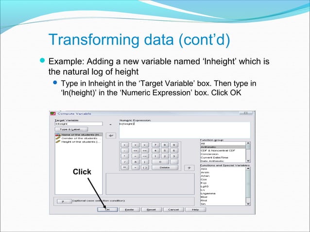 Spss lecture notes | PPT | Technology & Computing