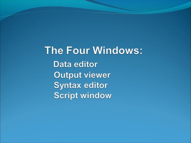 Spss lecture notes | PPT | Technology & Computing