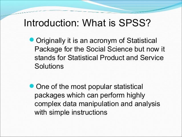 Spss lecture notes