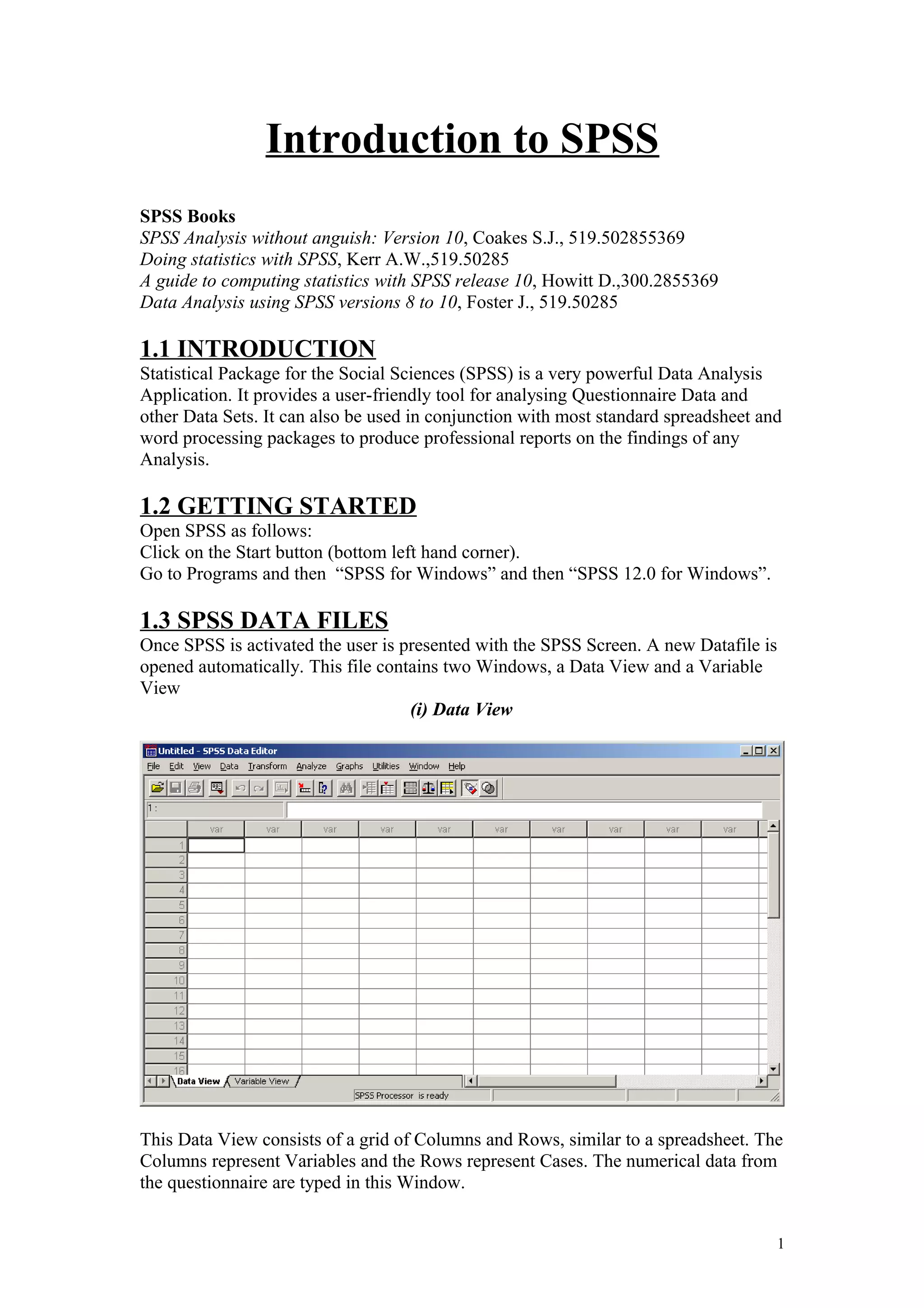 Spss notes | DOC | Computer Software and Applications | Computing