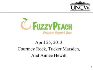April 25, 2013
Courtney Rock, Tucker Marsden,
And Aimee Hewitt
*
 