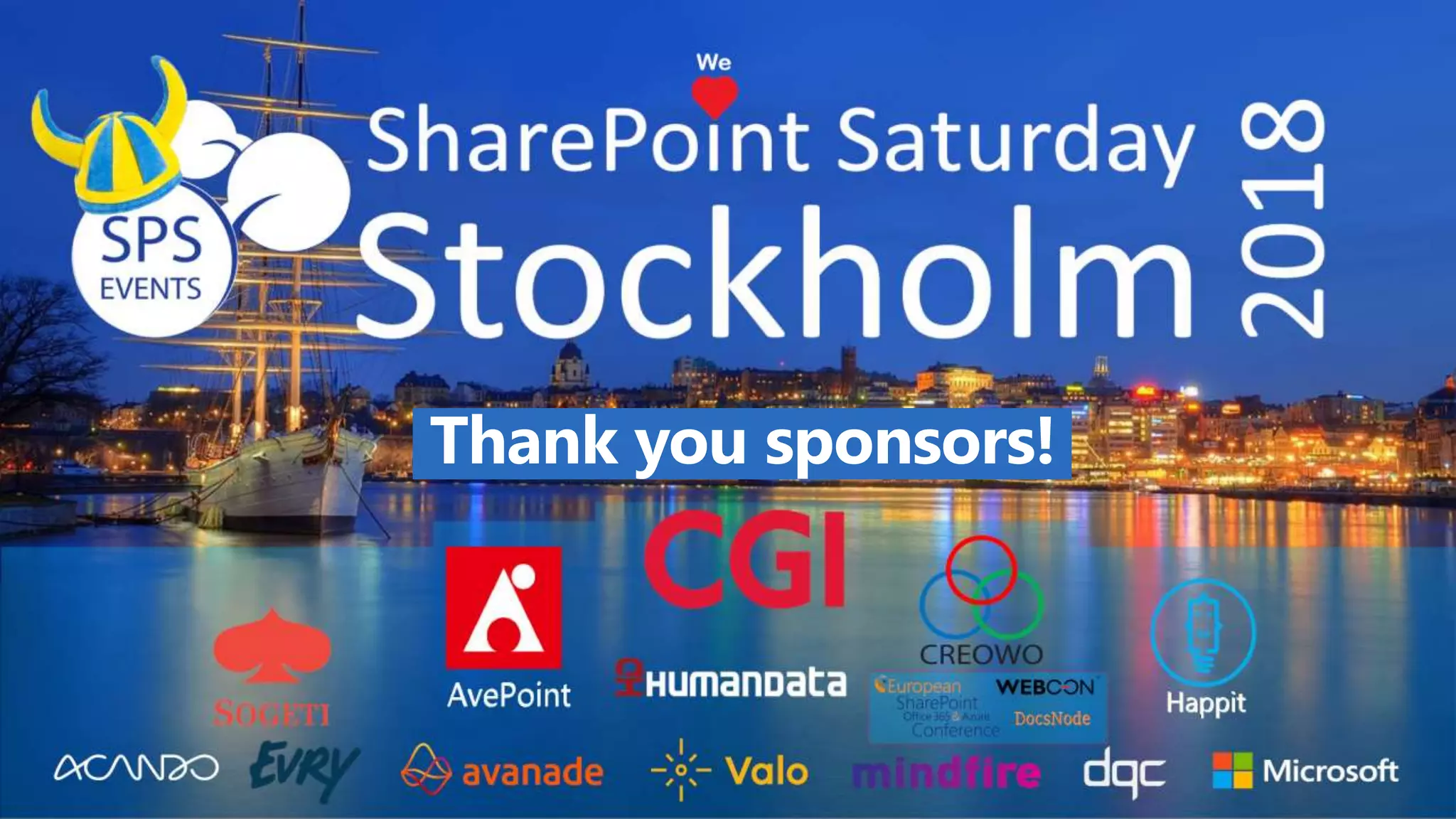 @giuleon delucagiuliano.com
Thank you sponsors!
 