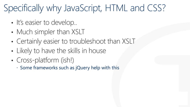 SPSSTHLM - Using JSLink and Display Templates for ITPros | PPT