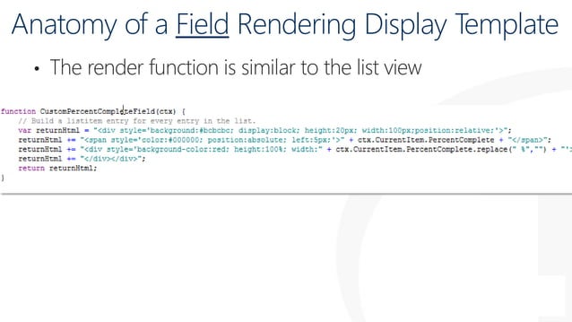 SPSSTHLM - Using JSLink and Display Templates for ITPros | PPT