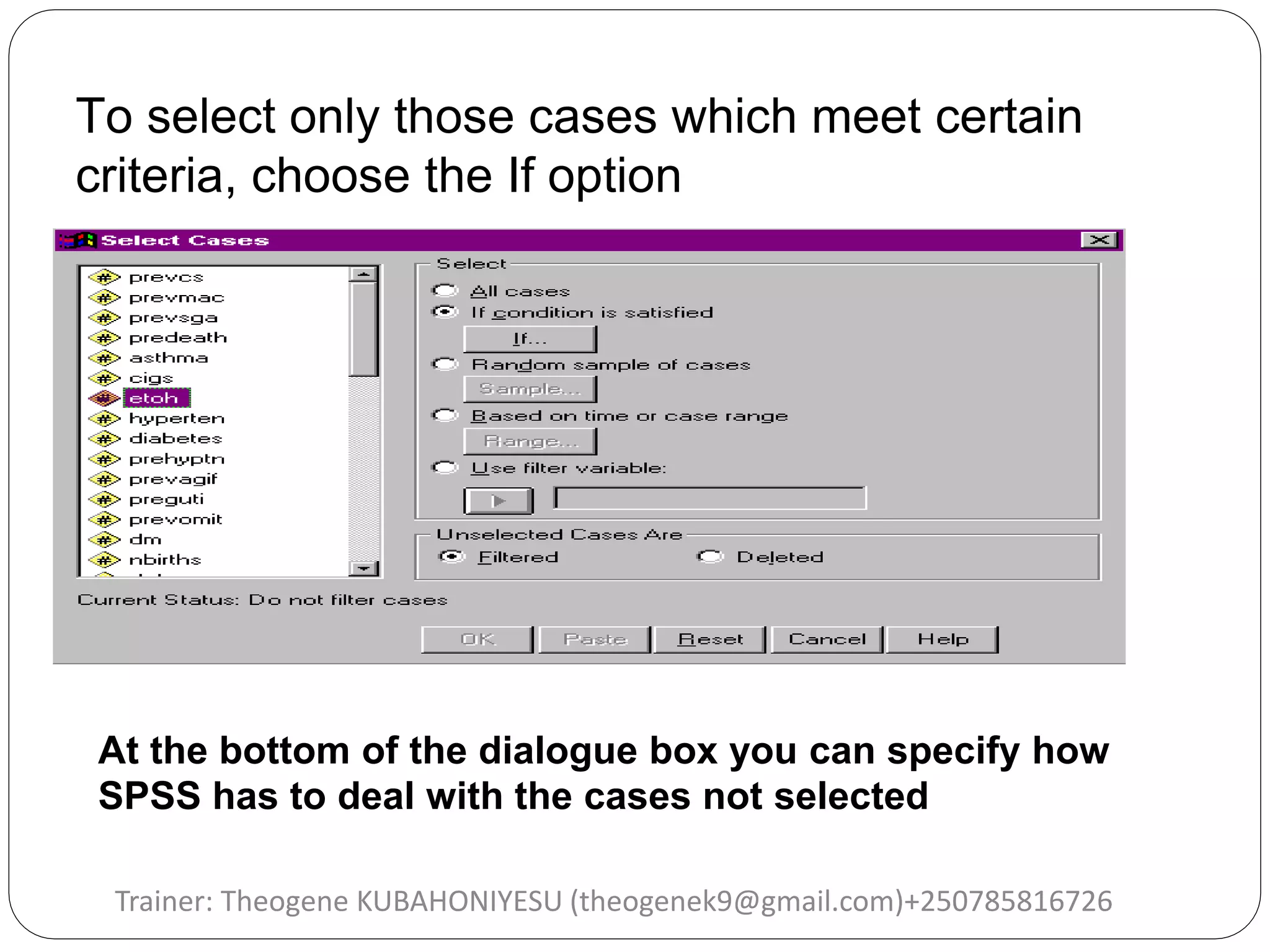Spss training notes | PDF