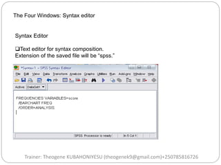 Spss training notes | PDF