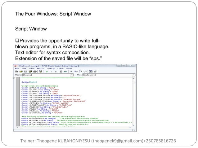 Spss training notes | PDF