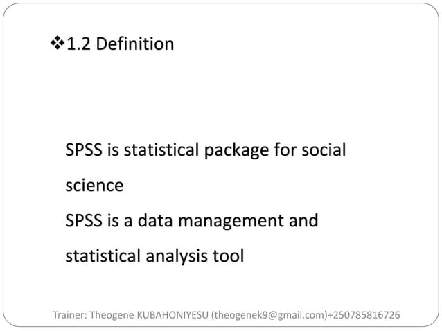 Spss training notes | PDF