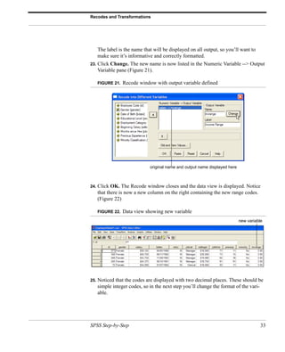 Spss tutorial 1 | PDF