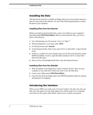 Spss tutorial 1 | PDF