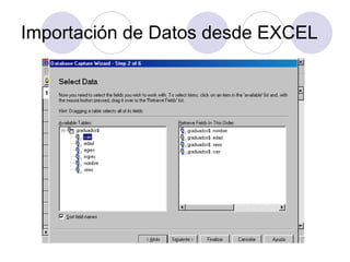 Importación de Datos desde EXCEL 