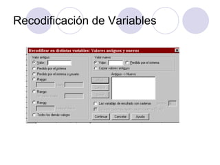 Recodificación de Variables 