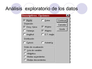 Análisis  exploratorio de los datos 