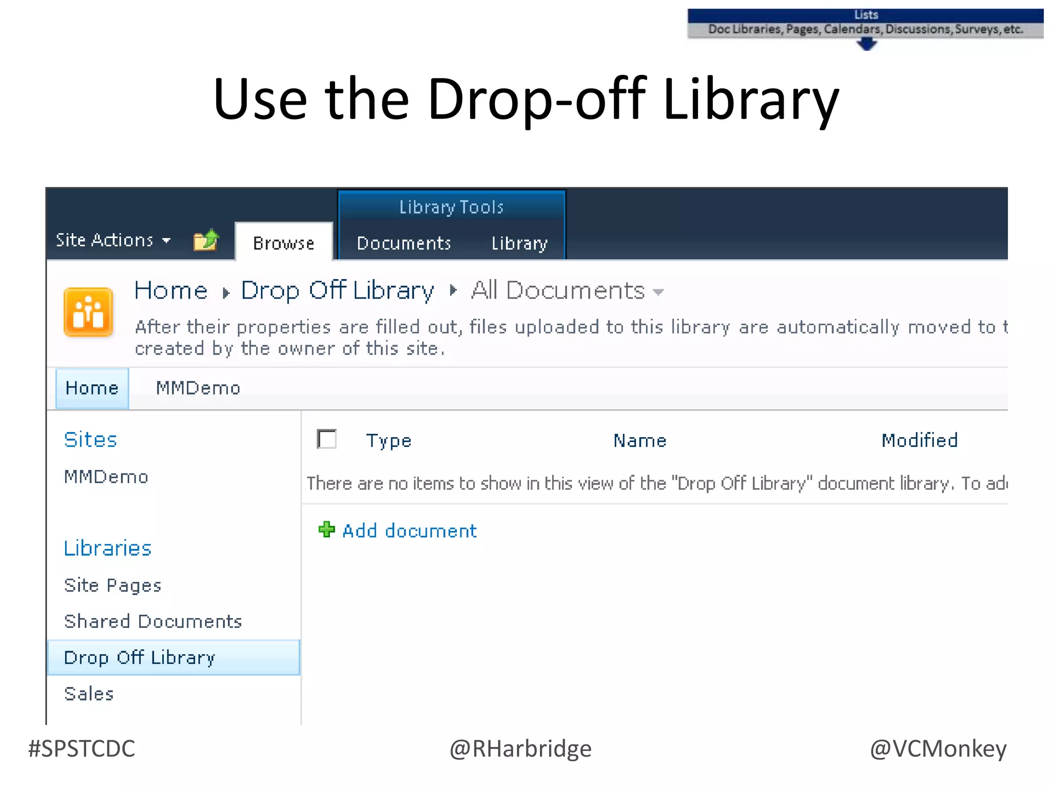 Teams & Other JunkMany contributors, no controlExamples: Team sites, Temporary projects, Departmental sharingIA rulesTightly governed and ‘locked down’Contributor can do what they want, but have limited abilitiesSupport is minimalDoes not participate in Enterprise processes (i.e. global search, managed metadata practices, retention policies)Access to limited SharePoint feature set