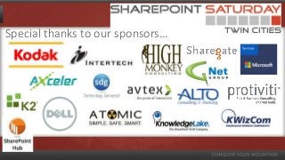 Special thanks to our sponsors…
 