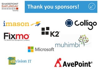 Thank you sponsors!
 