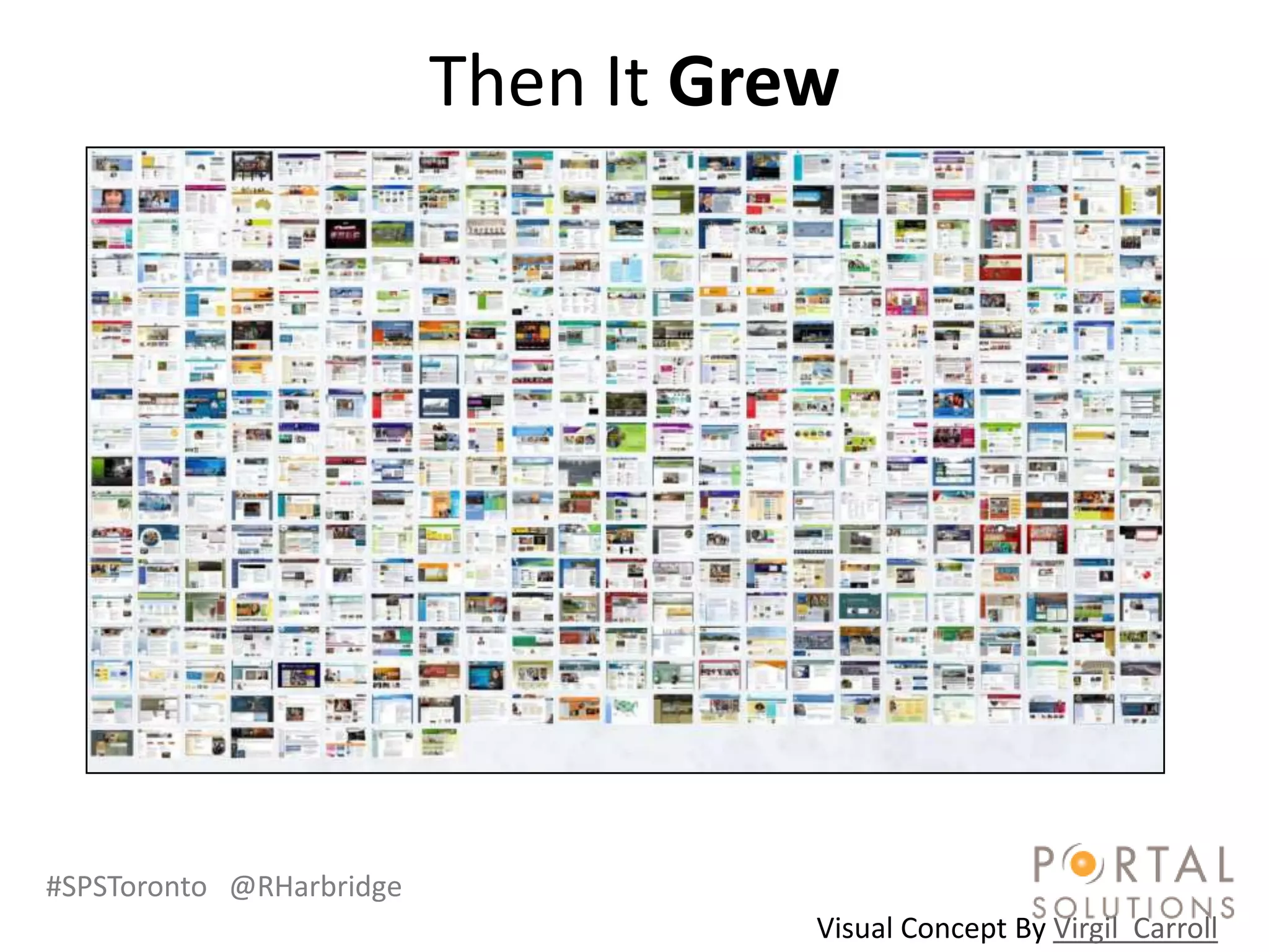 Then It Grew




#SPSToronto @RHarbridge
                                     Visual Concept By Virgil Carroll
 