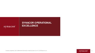 41Contains proprietary and confidential information owned by Synacor, Inc. © / 2016 Synacor, Inc.
SYNACOR OPERATIONAL
EXCE...