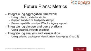 76Contains proprietary and confidential information owned by Synacor, Inc. © / 2016 Synacor, Inc.
Future Plans: Metrics
 ...