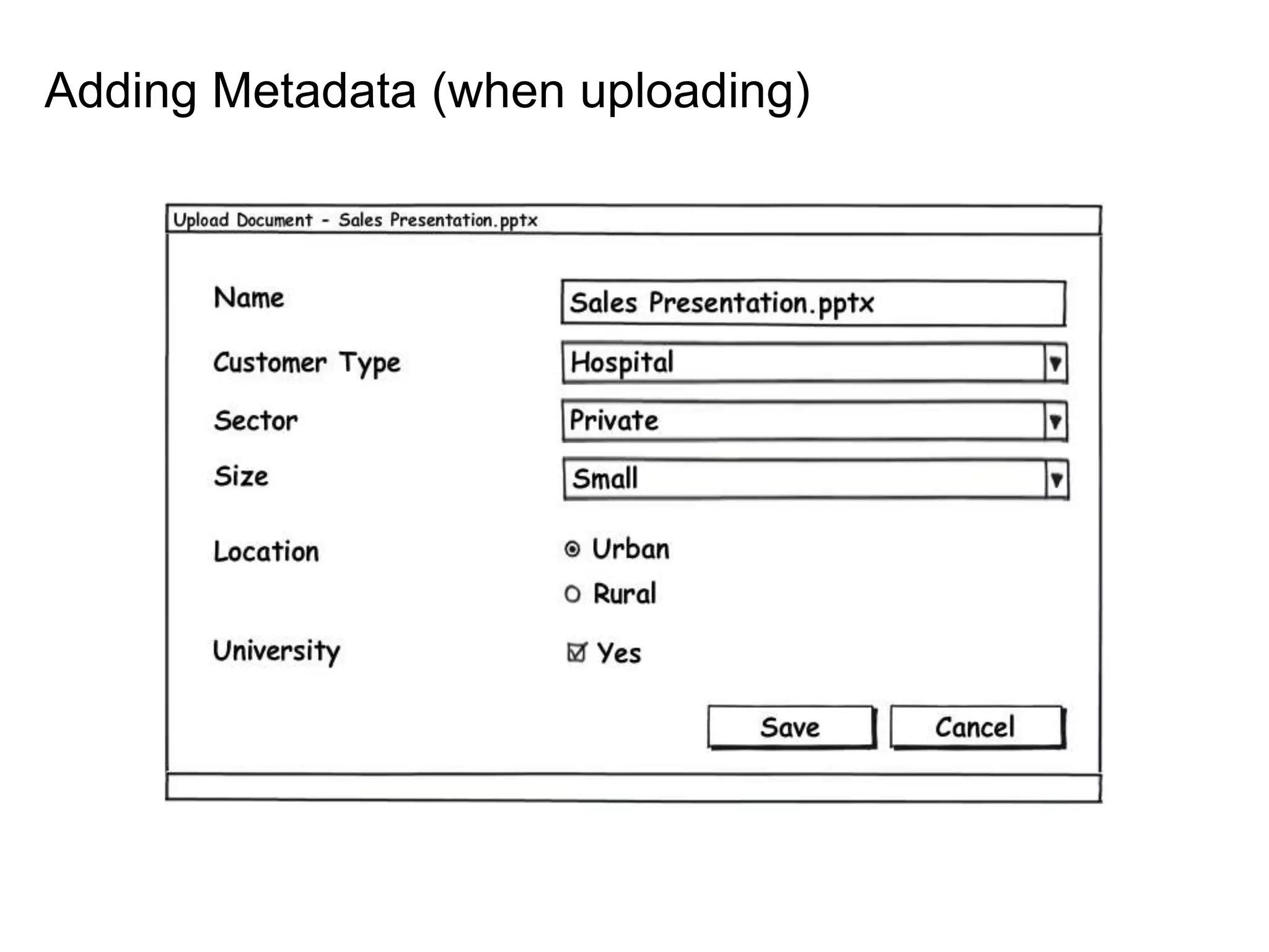 Adding Metadata (when uploading)
 