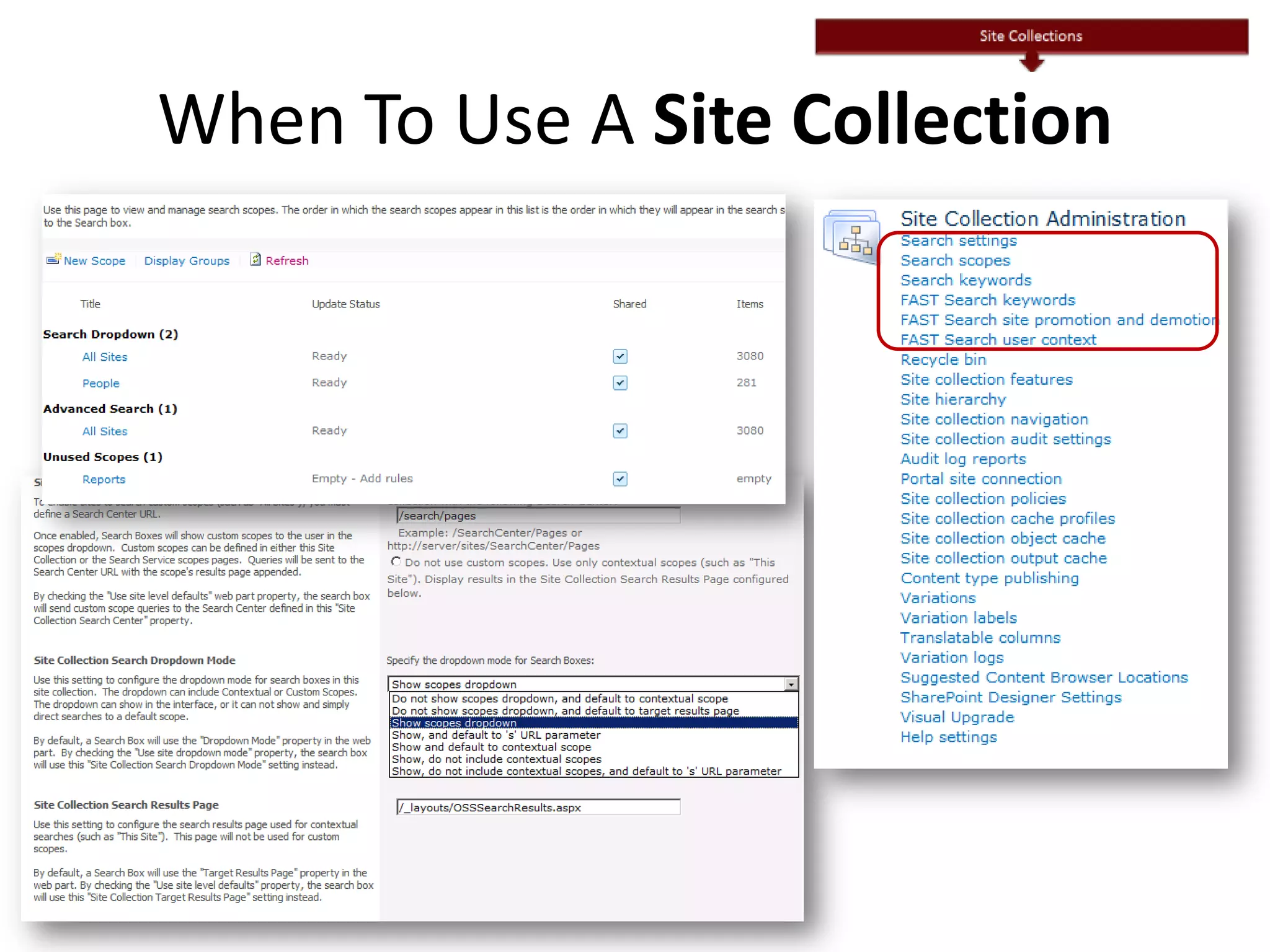 When To Use A Site Collection
 
