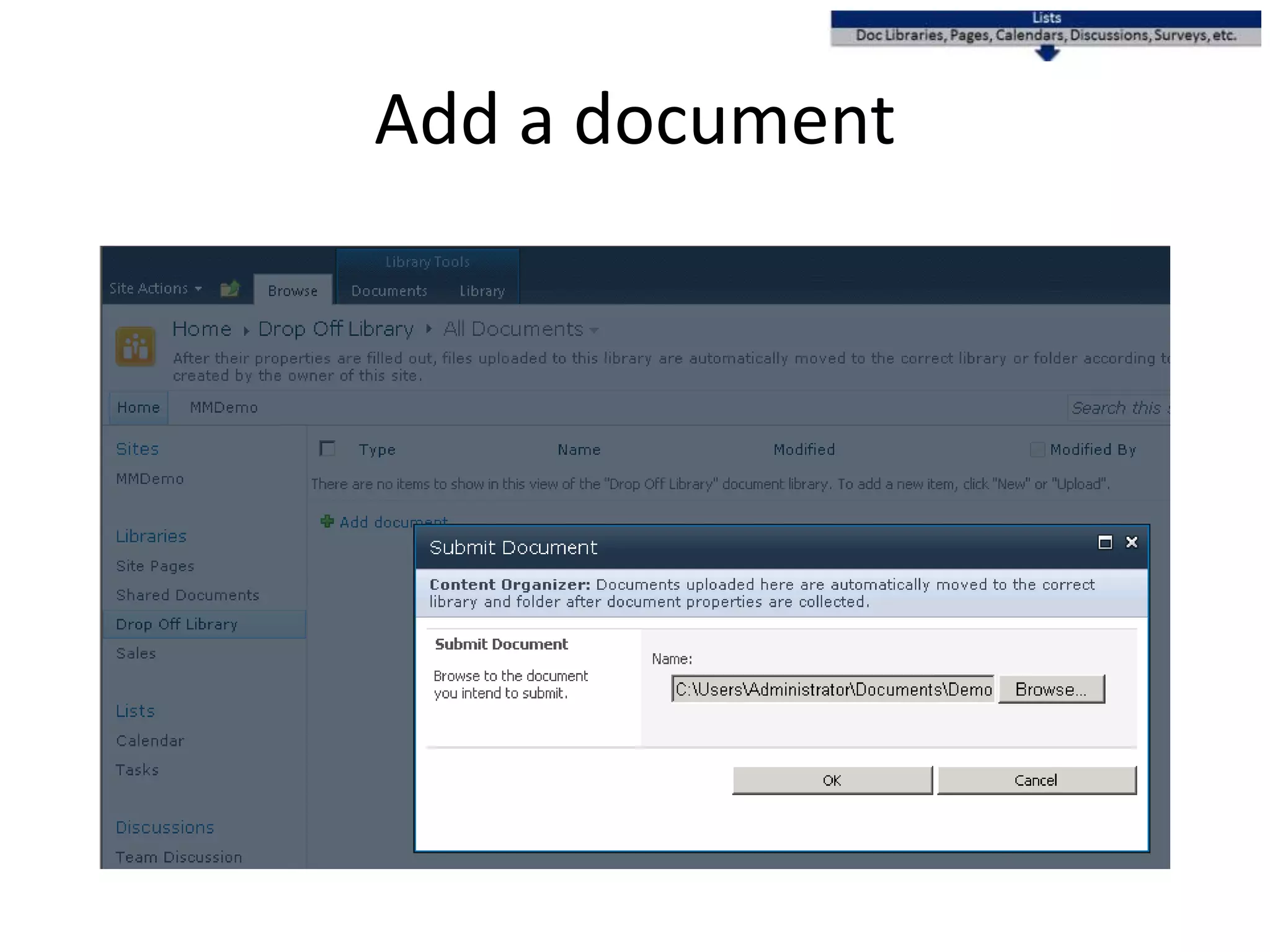 Add a document
 