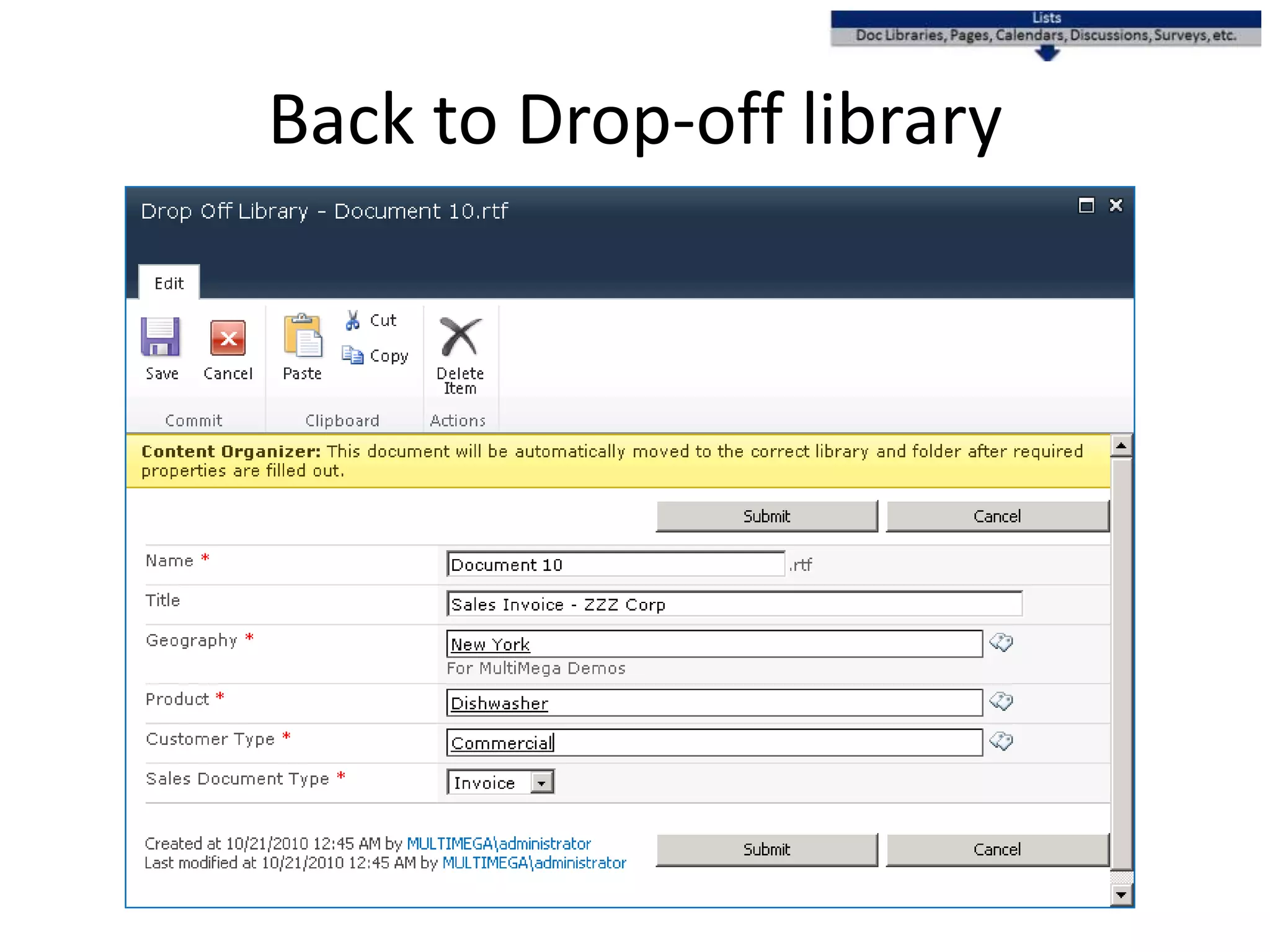 Back to Drop-off library
 