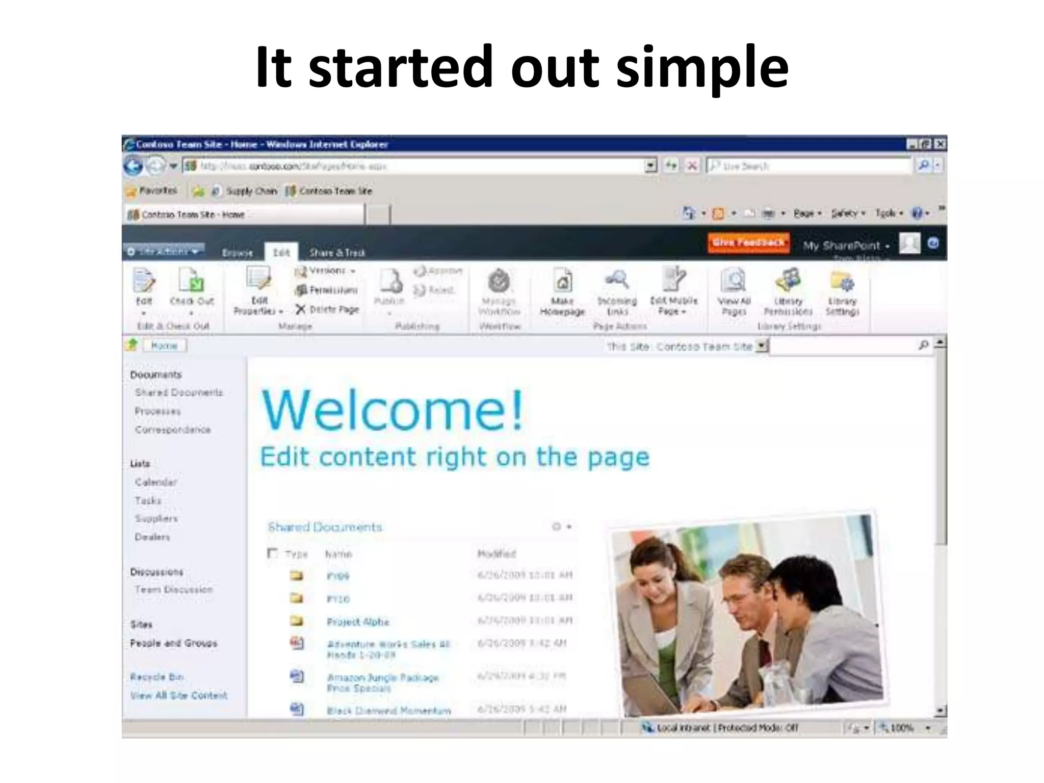 It started out simple
 