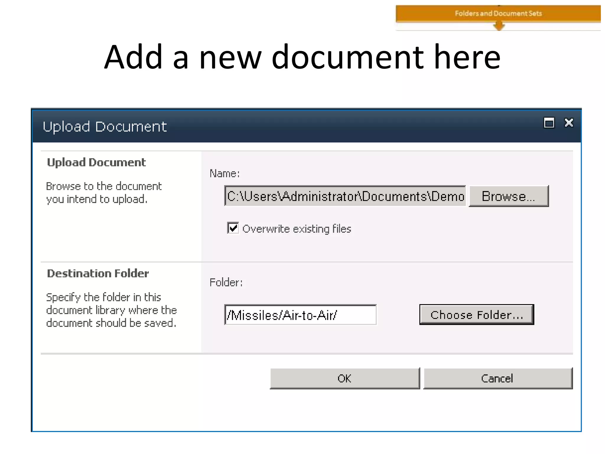 Add a new document here
 
