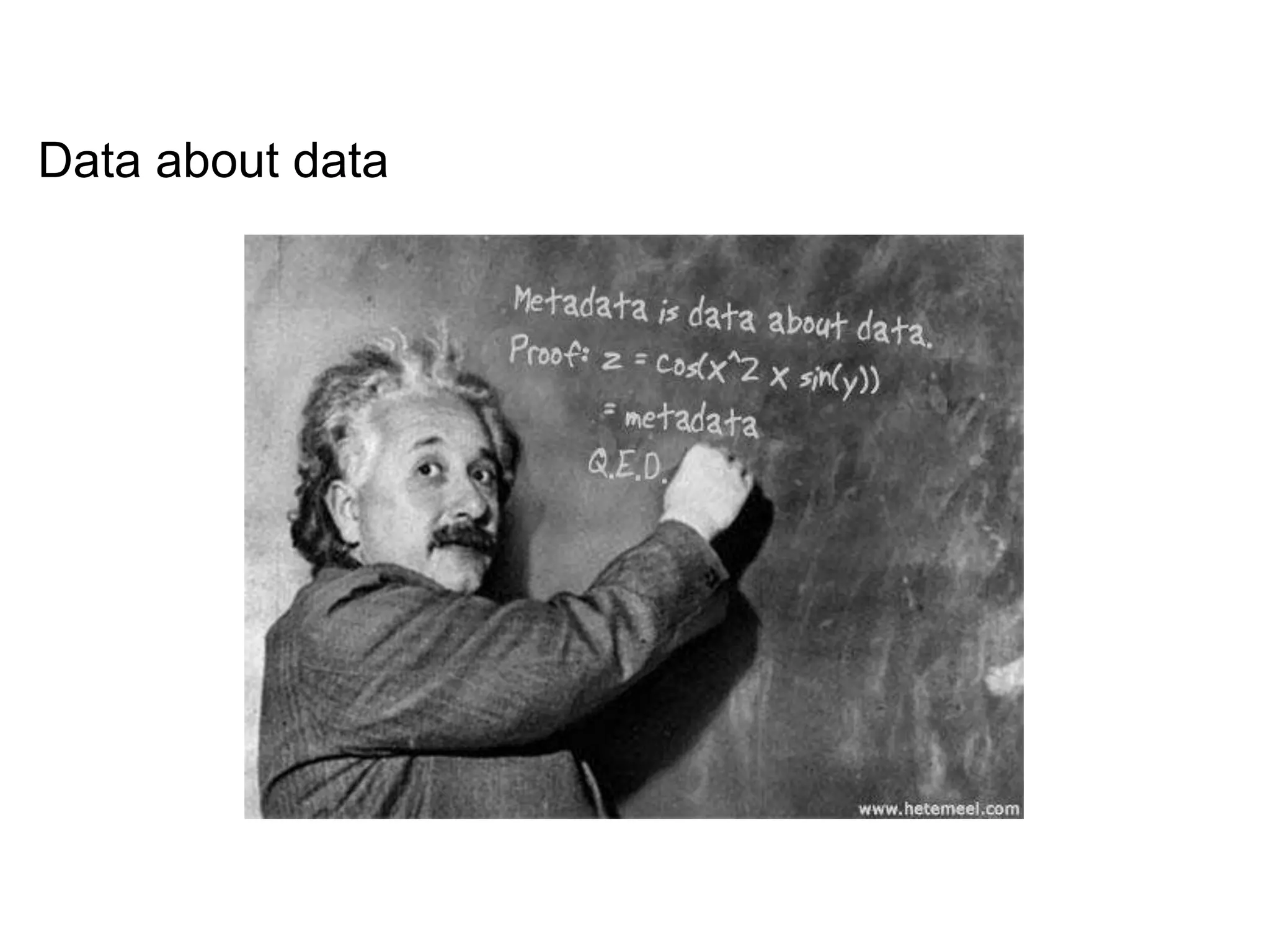 Data about data
 