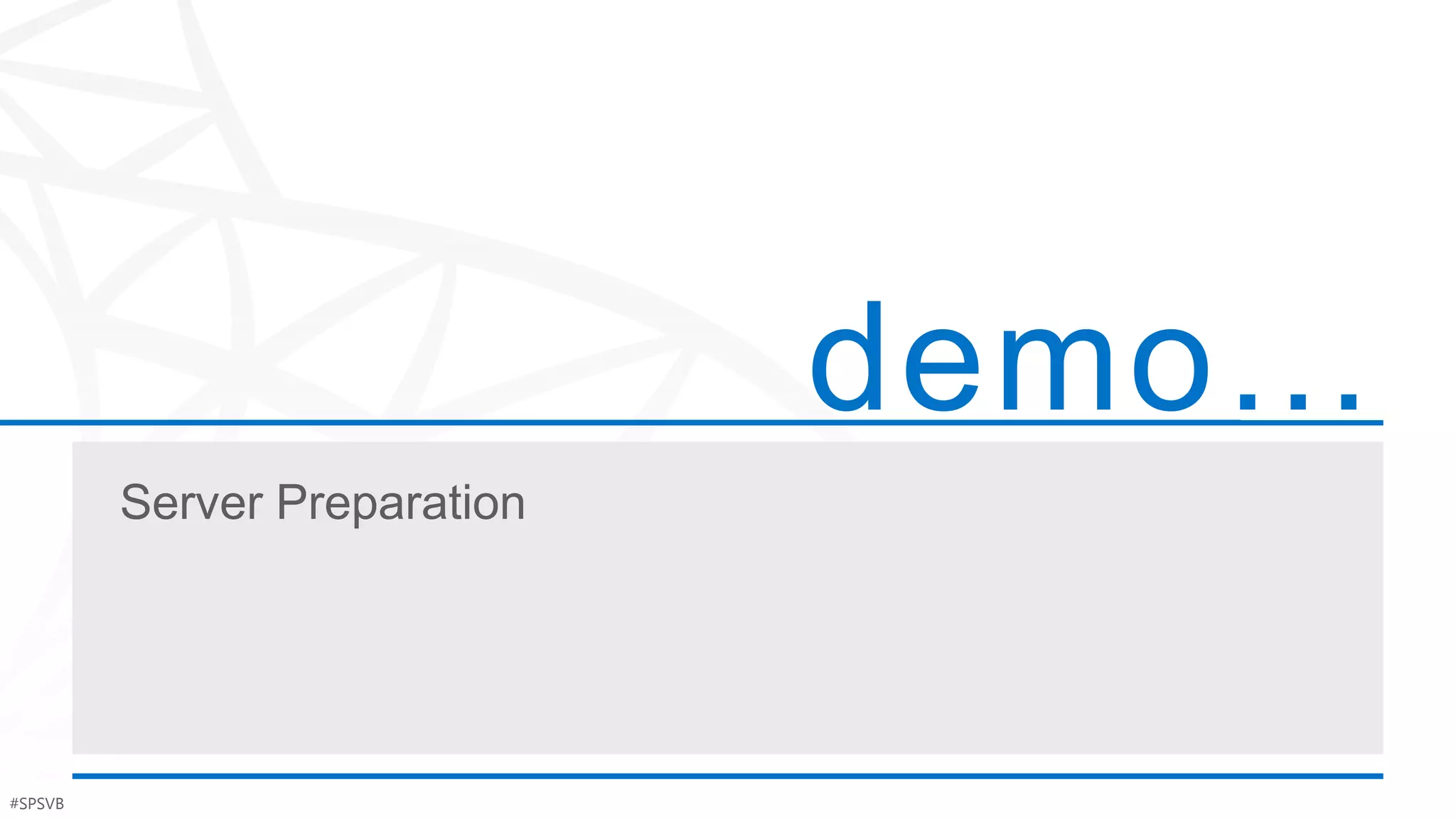 demo…

#SPSVB           #Po$h
 